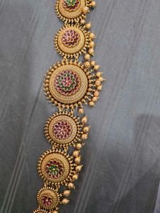 kushal's Antique Kundan Gold Finish Kamarband