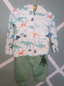 Dinosaur Print Baby Outfit Set