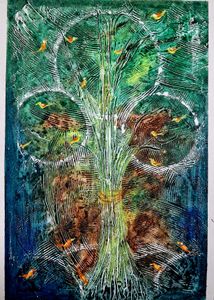 Vibrant Tree of Life Painting