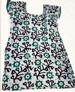 Green Batik Printed Kurta Set