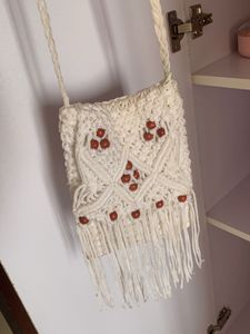 White Boho Slingbag