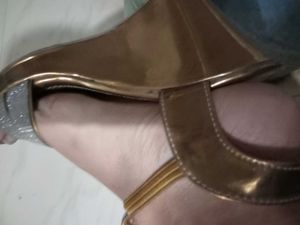 Sparkly Wedge Heels .