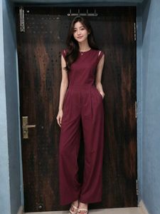 Maroon Wide Leg Jumpsuit