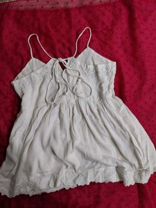Cream Beaded Cami Babydoll top 🫶🏽