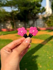 Kids Crochet Hair Clips Set of 5