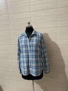 GAP Blue Plaid Sparkle Shirt