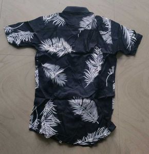 Leaf Print Casual Shirt
