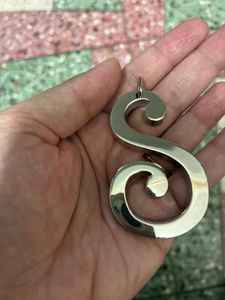 Letter S Silver Pendant