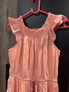 Cute Pink Smocked Waist Dress 👗