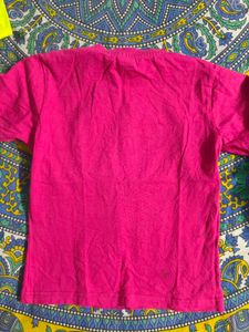 hot pink/rose colour t shirt for boys