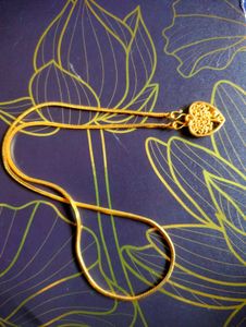 Gold Plated Heart Pendant Necklace