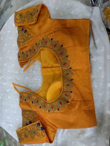 Combo Of Cotton Silk Saree With Embroidery Blouse