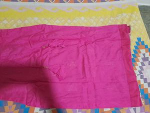 Beautiful Pink Kurta with Golden Embroidery
