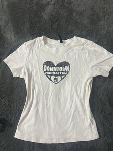 H&amp;M white fitted top
