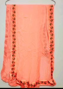 Light Orange Plazo Suit &amp; Dupatta For 34 Bust