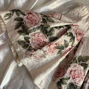 Vintage Luxe Pleated Floral Skirt