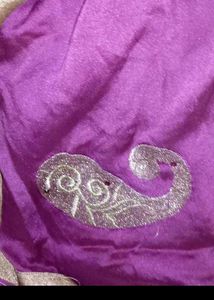 Vibrant Pink Saree with Golden Paisley