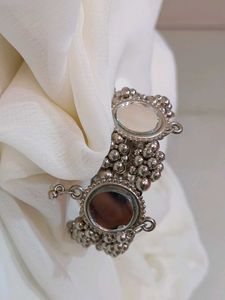 Silver Mirror Work Bracelet🪞🌻
