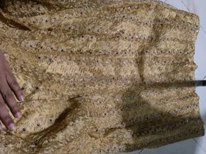 It's Gown With Golden Lehnga