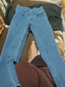 Blue High-Waisted Skinny Jeans