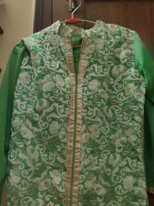 Green Embroidered Kurta