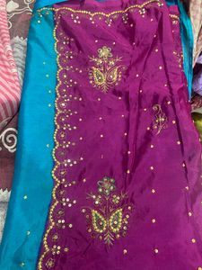 Only Rs499 Blue Magenta Colour Saree