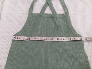 Ribbed Green Crop Top