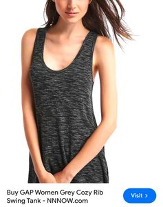 Very Beautiful Gap  Rib Swing Tank Top