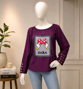 Zara Minnie Mouse Graphic Top💗