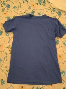 Men's Blue Basic T-Shirt