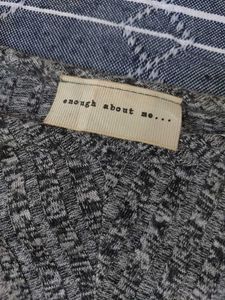 Grey Knitted Twist Front Top