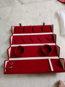 Red Velvet Jewelry Organizer Box