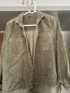 Women’s Corduroy Button-Up Shirt Jacket