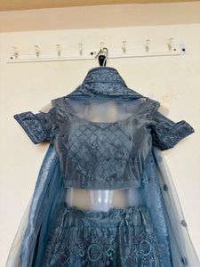 Stunning Grey Embroidered Lehenga Choli