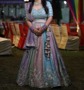 Pastel Color Party Wear Lehenga
