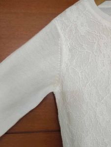 White Lace Varsity Cardigan 🤍