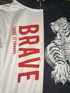 Split Color Tiger Hoodie