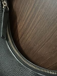 Forever 21 black shoulder moon bag with chain