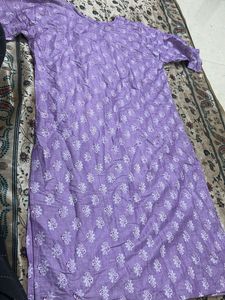 Pretty Purple Printed Kurta