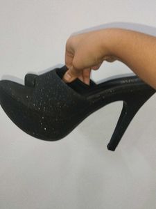 Sparkly Black Heels
