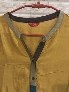 W Mustard Colored Kurta