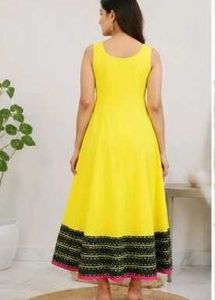 Vibrant Yellow Anarkali Gown