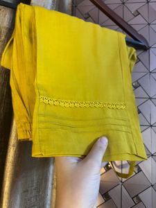 Fully Embroidered Yellow Kurta Set