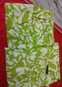 Green & White Kurta Set
