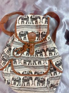 Boho Elephant Print Backpack