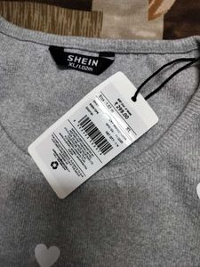 Grey Heart Print Tank Top