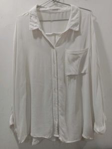 Classic White Oversized Button-Up Shirt