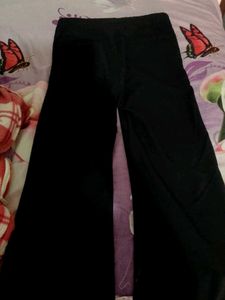 Black Flared Leg Trousers