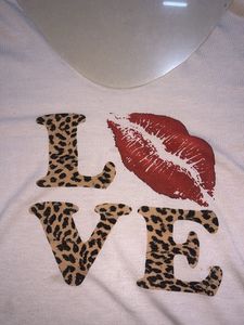 White "Love" Lip Print T-Shirt