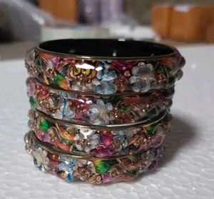 Bohemian Floral Bangles (3 Combo)